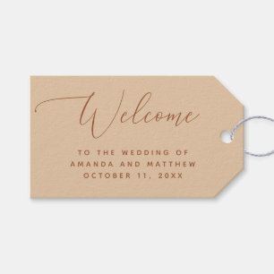 Etiquetas Para Regalos Favor de Bienvenida Minimalista de Arena de Meloco