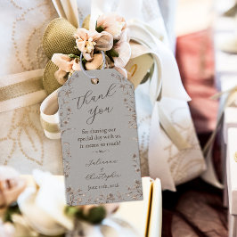 Etiquetas Para Regalos Favor de Boda con Flores Silvestres Elegantes Rúst