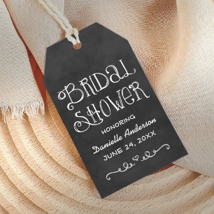 Etiquetas Para Regalos Favor de Boda con Letra en Pizarra Rústica