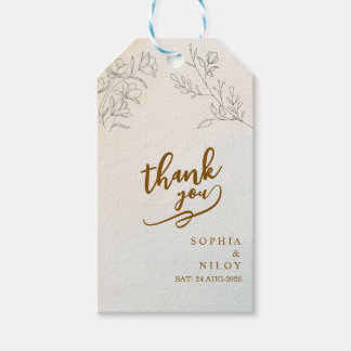 Etiquetas Para Regalos Favor de boda de arte de línea minimalista moderna