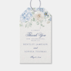 Etiquetas Para Regalos Favor de boda de hortensia floral azul algo azul