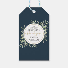 Etiquetas Para Regalos Favor de boda de invierno de verde azul marino pro