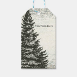 Etiquetas Para Regalos Favor de boda de madera rústica de árbol de pino d