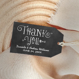 Etiquetas Para Regalos Favor de boda de monograma de agradecimiento en pi