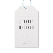 Favor de Boda Minimalista Moderno en Blanco y Negr
