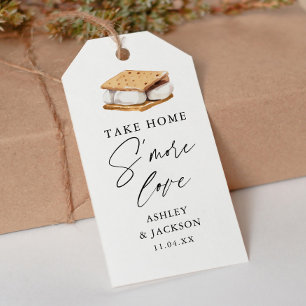 Etiquetas Para Regalos Favor de boda Take home S'more Love