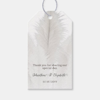 Etiquetas Para Regalos Favor de Boho Pampas de la Boda Grass