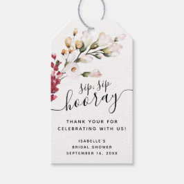 Etiquetas Para Regalos Favor de brindis floral Sip Sip Hooray para desped