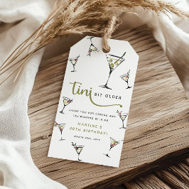 Etiquetas Para Regalos Favor de cumpleaños cóctel Martini 'Un poquito may