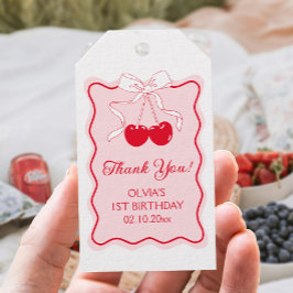 Etiquetas Para Regalos Favor de cumpleaños de cereza