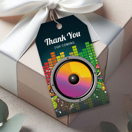 Etiquetas Para Regalos Favor de cumpleaños de karaoke de música colorida