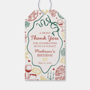 Etiquetas Para Regalos Favor de cumpleaños de pasta italiana sagrada cann