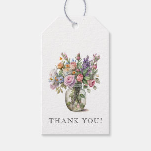 Etiquetas Para Regalos Favor de cumpleaños número 70 con flores de acuare