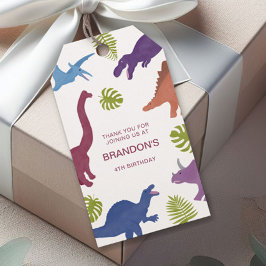 Etiquetas Para Regalos Favor de cumpleaños para niños de dinosaurio lindo