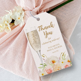 Etiquetas Para Regalos Favor De Ducha Bridal De Brunch & Bubbly Floral