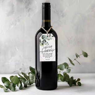 Etiquetas Para Regalos Favor de ducha de compromiso Eucalyptus Sip Sip Ho