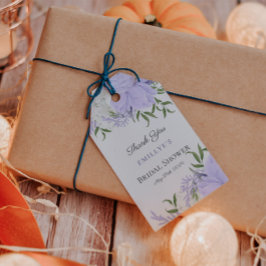 Etiquetas Para Regalos Favor de ducha de novias botánicas periwinkle