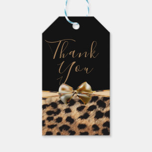 Etiquetas Para Regalos Favor de estampado de animal de leopardo guepardo