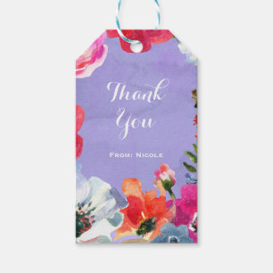Etiquetas Para Regalos Favor de fiesta Chic Pop floral pintado en negrita