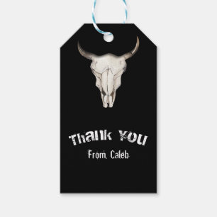Etiquetas Para Regalos Favor de fiesta de cumpleaños de vaca toro bohemio