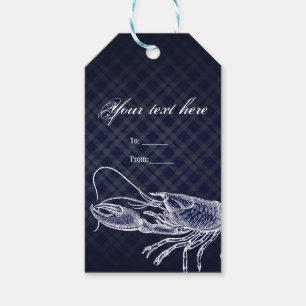 Etiquetas Para Regalos Favor de fiesta elegante chic azul marino langosta