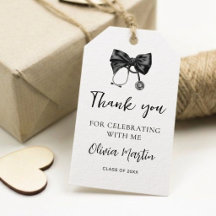 Favor de graduación de enfermera chic coquette bow