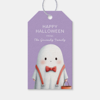 Etiquetas Para Regalos Favor de Halloween de Fantasma Adorable
