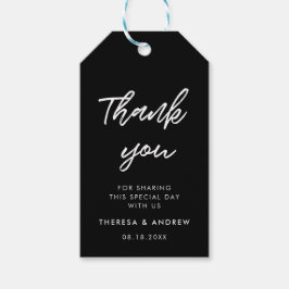 Etiquetas Para Regalos Favor de la boda moderna en tipografía