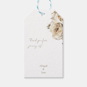 Etiquetas Para Regalos Favor de nombres personalizados de rosas blancas s