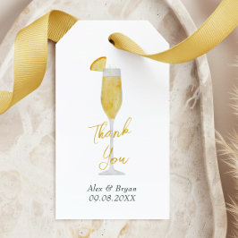 Etiquetas Para Regalos Favor de Vaso de Cóctel de Brunch de Mimosa para B