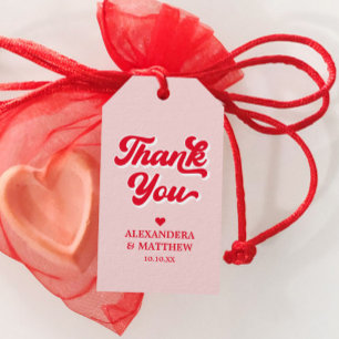 Etiquetas Para Regalos Favor del tema Boda rojo y rosa