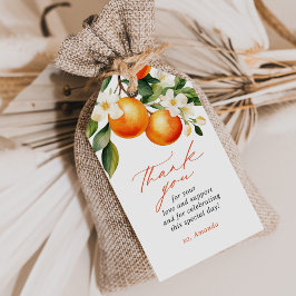 Etiquetas Para Regalos Favor para Baby Shower de Naranja Clementina Littl