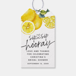 Etiquetas Para Regalos Favor para Despedida de Soltera Lemons Sip Sip Hoo