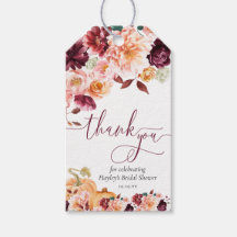 Faye Burgundy Fall Floral Gracias Bridal Shower