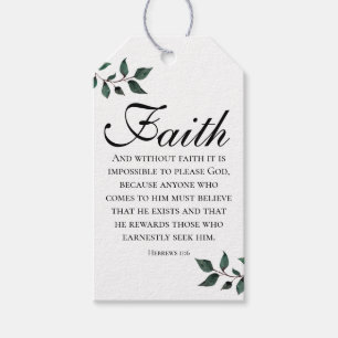 Etiquetas Para Regalos Fe Escritura Hebreos 11:16 Versículo de la Biblia