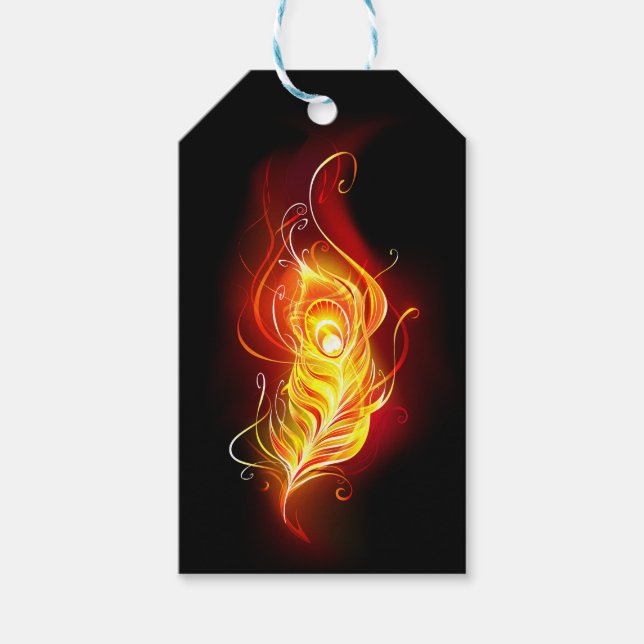 Etiquetas Para Regalos Feather Peacock (Anverso)