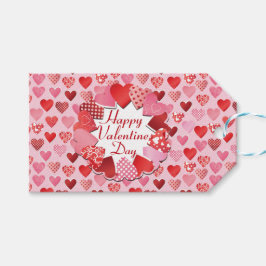 Etiquetas Para Regalos Felices corazones de San Valentín