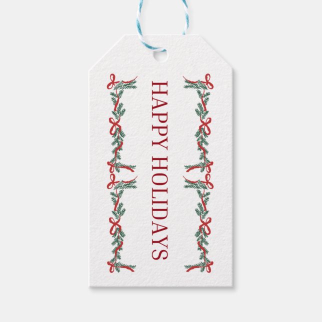 Etiquetas Para Regalos Felices fiestas (Anverso)