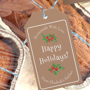 Etiquetas Para Regalos Felices Fiestas Baking Gift Brown Editable
