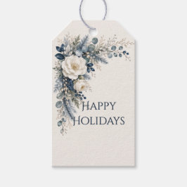 Etiquetas Para Regalos Felices Fiestas Elegante Jardín Iluminado por la L