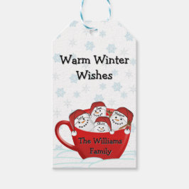 Etiquetas Para Regalos Felices Fiestas Familia Marshmallow