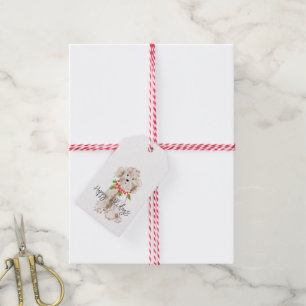 Etiquetas Para Regalos Felices fiestas Navidades de perro Cockapoo