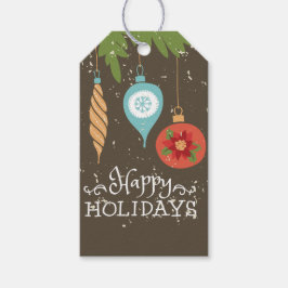 Etiquetas Para Regalos Felices Fiestas Ornamentos de Navidad Decorativo