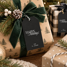 Etiquetas Para Regalos Felices Fiestas | Personalizable para Familia en N