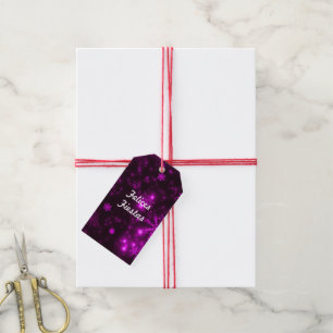 Etiquetas Para Regalos Felices Fiestas Snowflakes Deep Purple Gigantes Ta