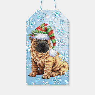 Etiquetas Para Regalos Felices Howlidays Shar-Pei