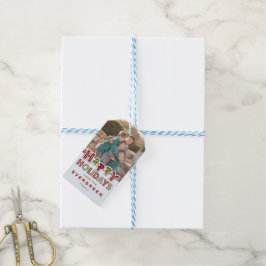 Etiquetas Para Regalos Felices vacaciones personalizado Fotografía y etiq
