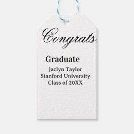 Etiquetas Para Regalos Felicidades graduación nombre universidad nombre p
