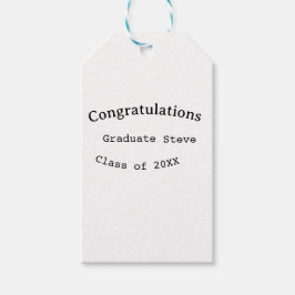 Etiquetas Para Regalos Felicidades graduado nombre promoción de 20XX tipo