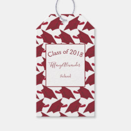 Etiquetas Para Regalos Felicitaciones a los Grados Blancos y de Borgoña